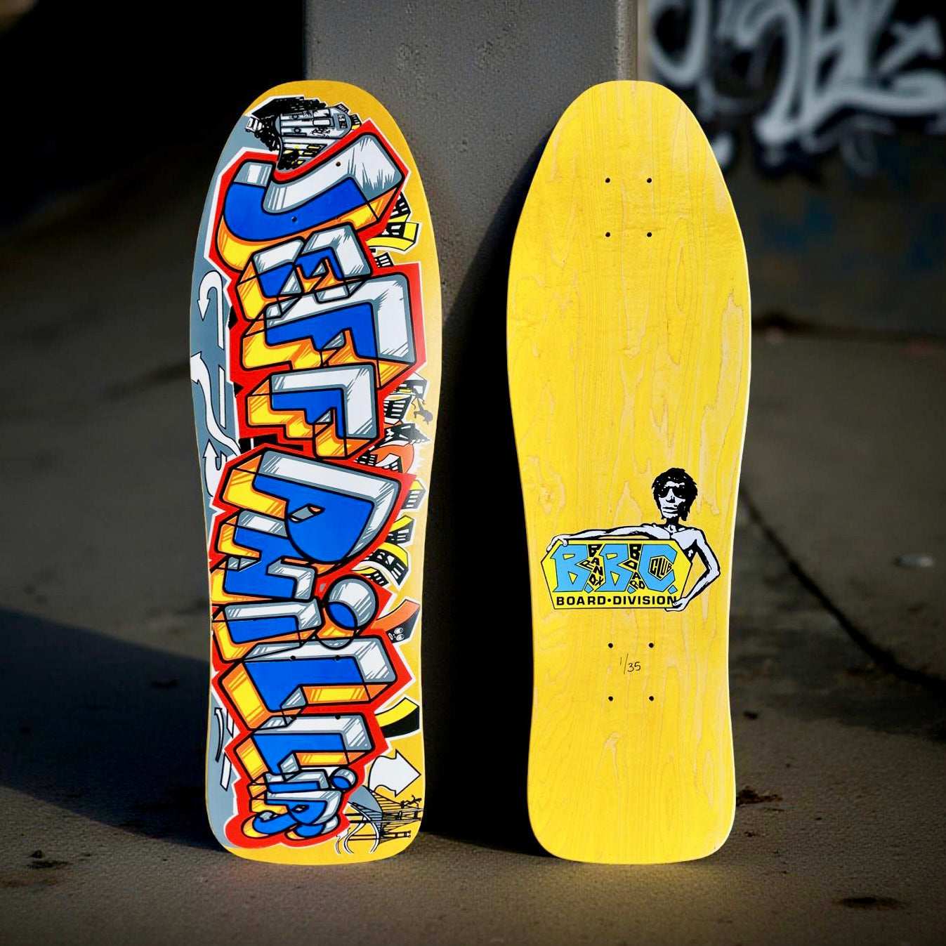Jeff Phillips 'Cosmic Graffiti’ Limited Edition, HAND PAINTED BBC Street Deck (1 of 35)