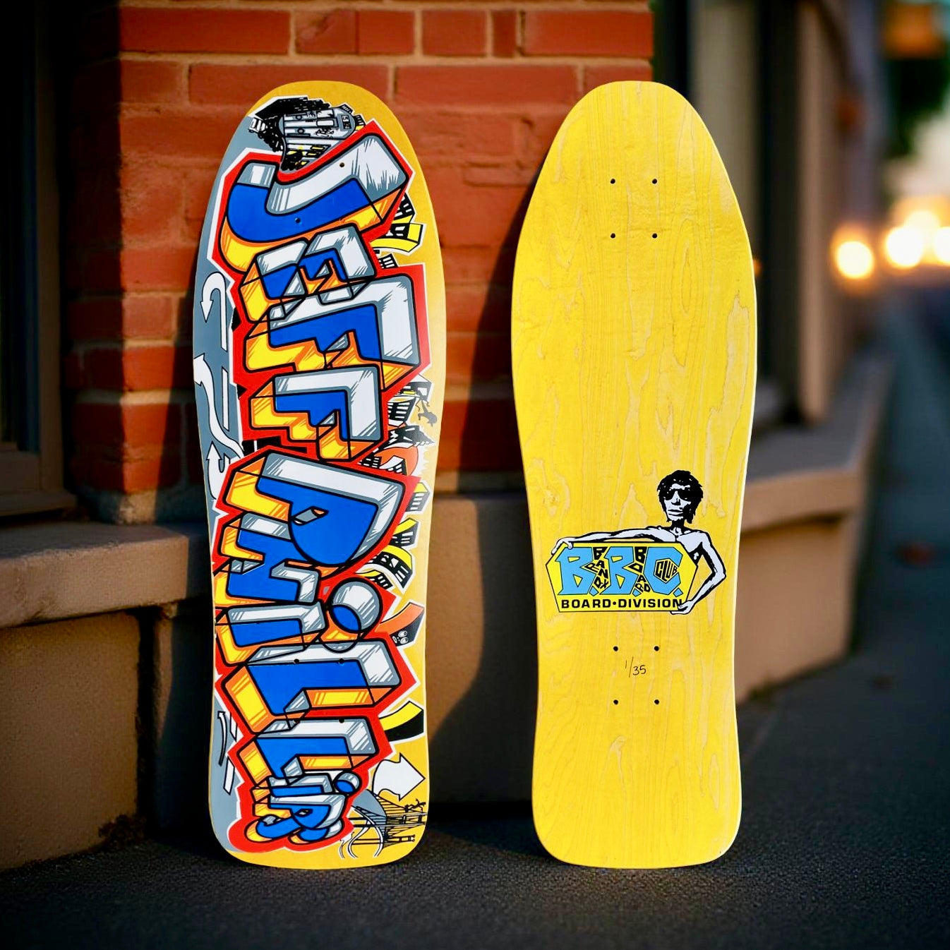 Jeff Phillips 'Cosmic Graffiti’ Limited Edition, HAND PAINTED BBC Street Deck (1 of 35)
