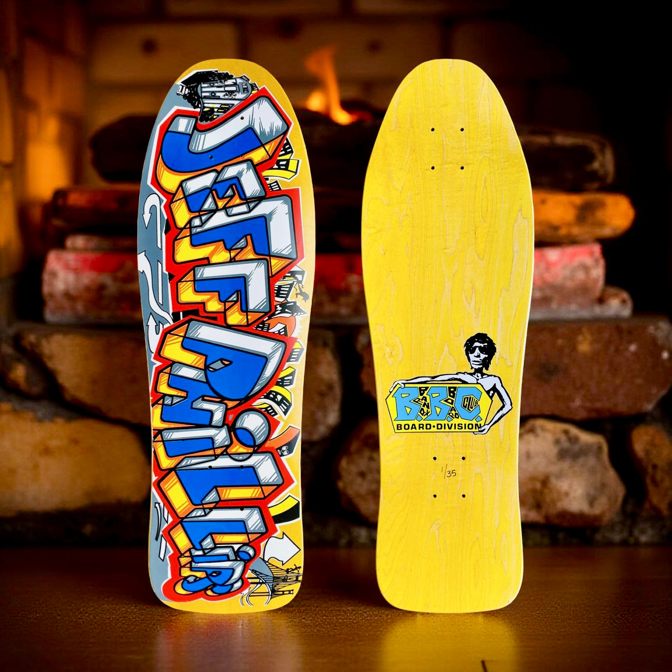 Jeff Phillips 'Cosmic Graffiti’ Limited Edition, HAND PAINTED BBC Street Deck (1 of 35)