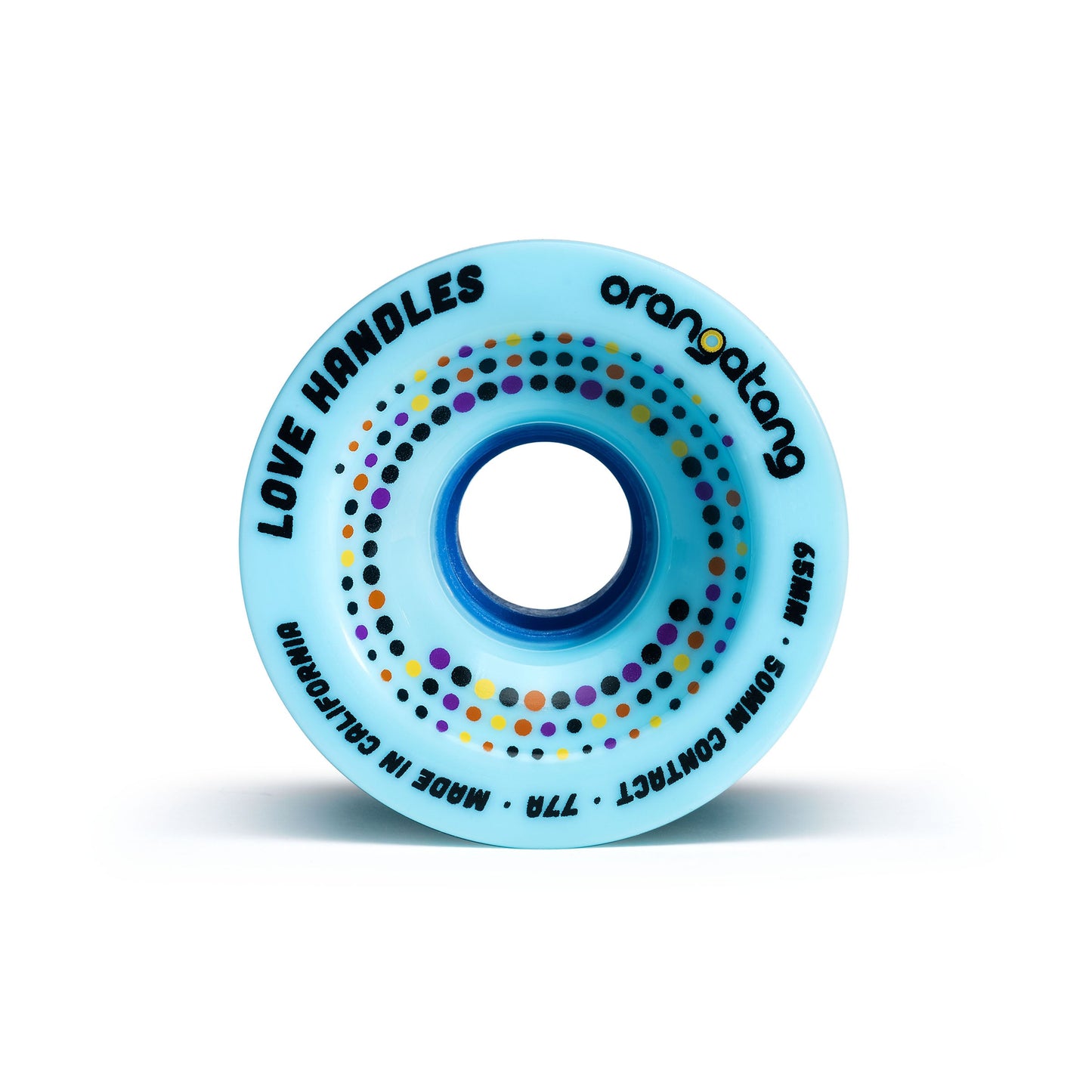 Orangatang Love Handles 65mm 77a Longboard Wheels - Blue (Set of 4)