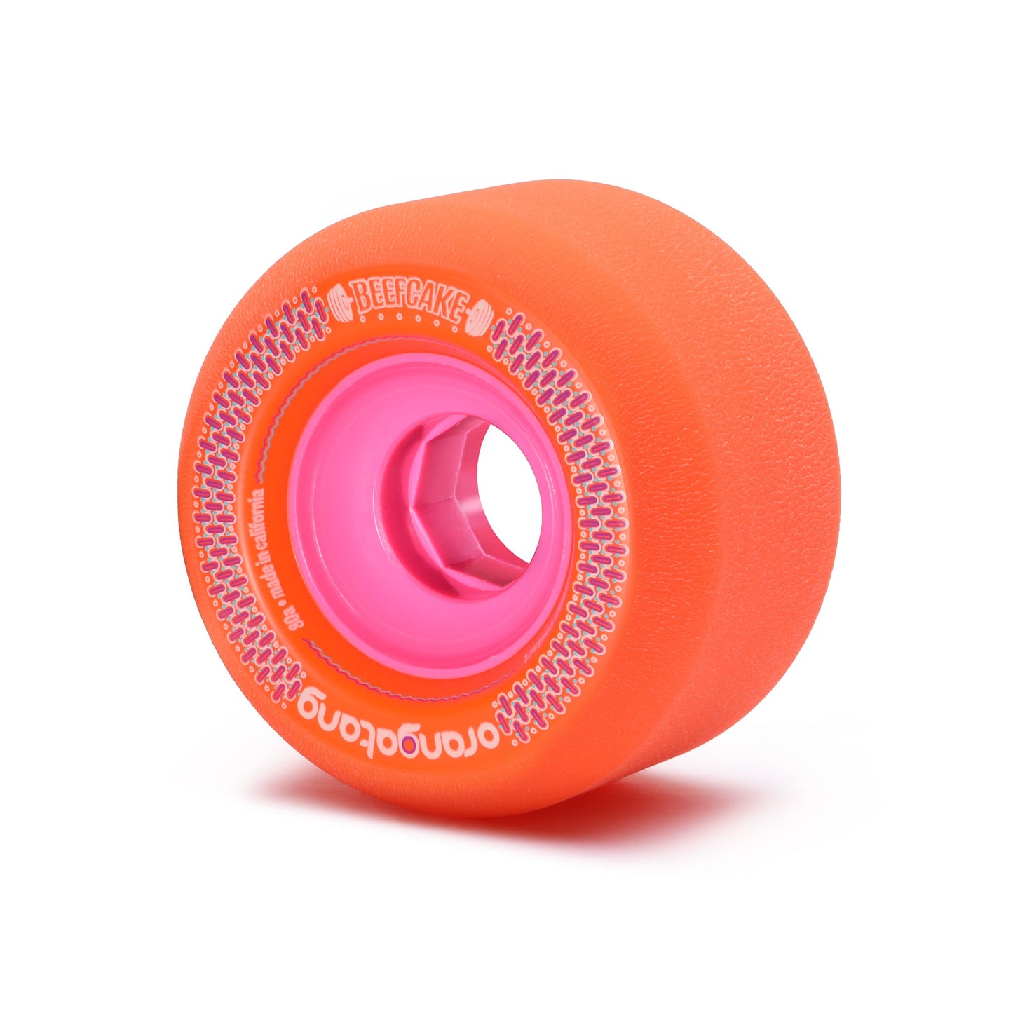 Orangatang Beefcake 73mm 80a Longboard Wheels - Orange (Set of 4)
