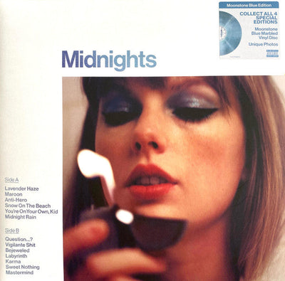 Taylor Swift – Midnights (Blue Marbled Color Vinyl) LP Record