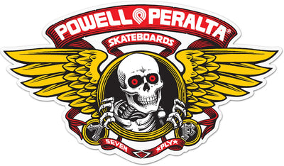 Powell Peralta Winged Ripper Red Skateboard Sticker - X747X