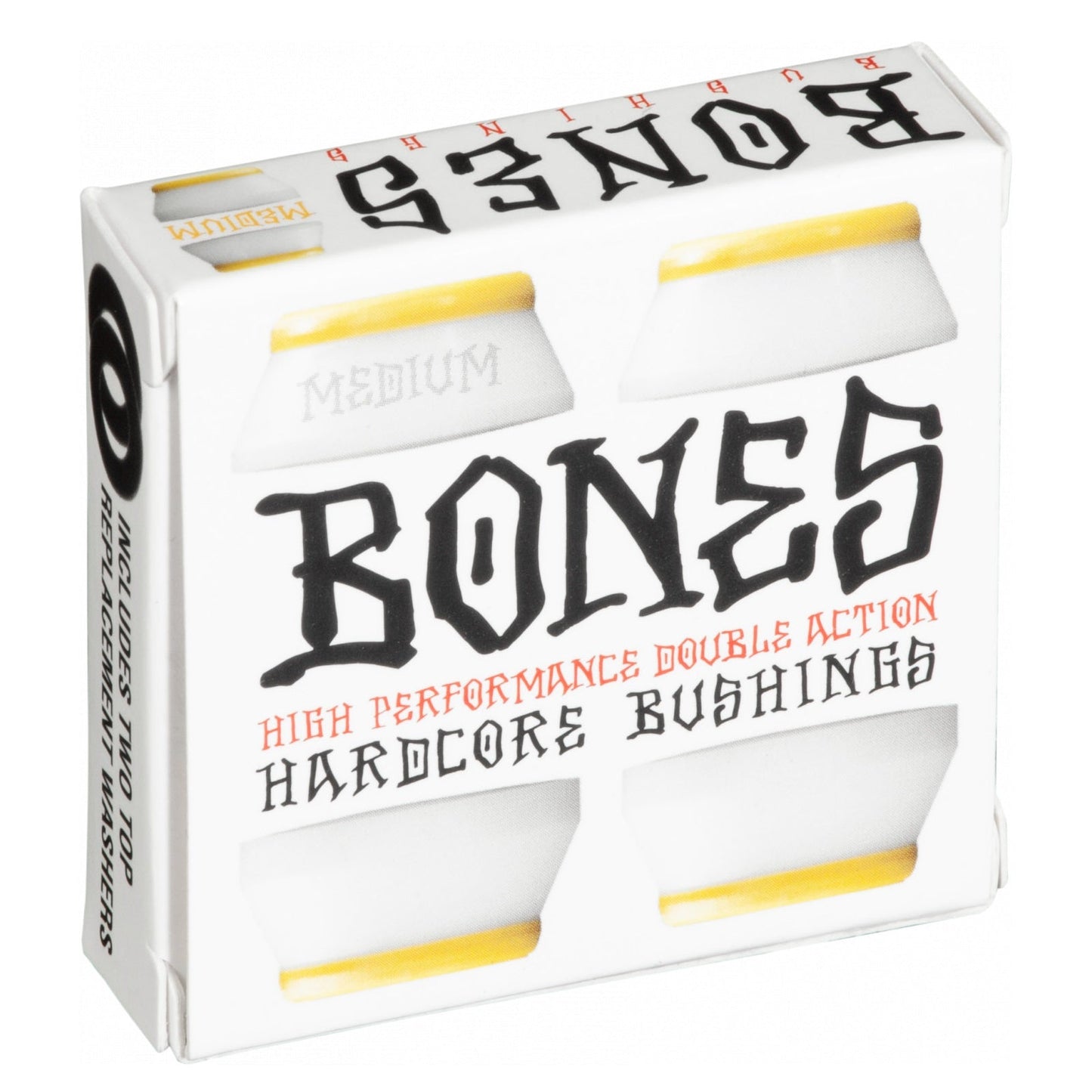 Bones Hardcore Medium Bushings 91a - Yellow/White (Set of 4)