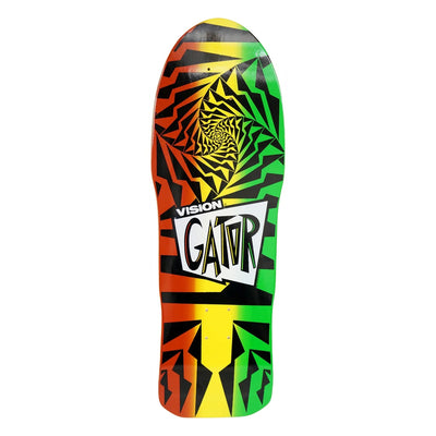 Vision Gator II Skateboard Deck - 10.25″ Rasta/Black - X747X