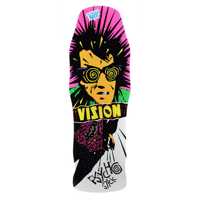 Vision Original Psycho Stick Skateboard Deck - 10″ White - X747X