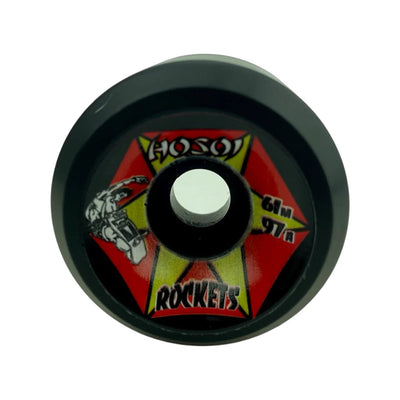 Hosoi Rockets Wheels 61mm 97a - Black (Set of 4) - X747X