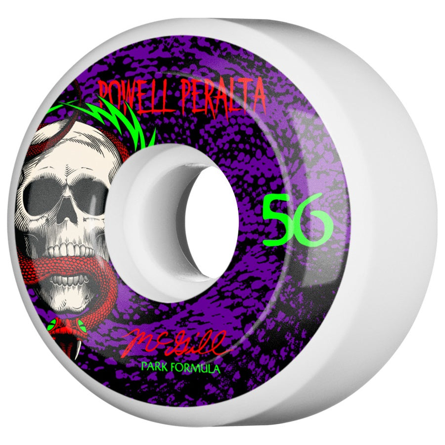 Powell Peralta Wheels McGill Skull and Snake 56mm 104a - White (Set of 4)