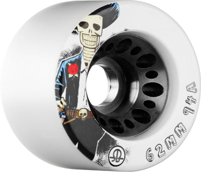 Rollerbones Day of The Dead Speed Wheel 62mm 94a - White (Set of 4) - X747X