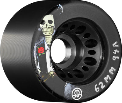 Rollerbones Day of The Dead Speed Wheel 62mm 94a - Black (Set of 4) - X747X