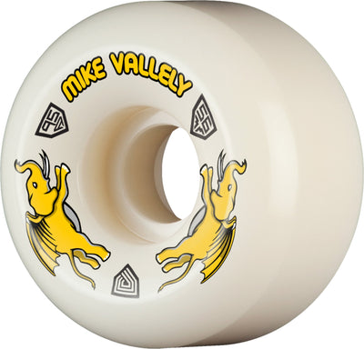 Powell Peralta Mike Vallely Pro Dragons Formula V6 Symmetrical Shape Wheels 56x36mm 95A - Off White (Set of 4) - X747X
