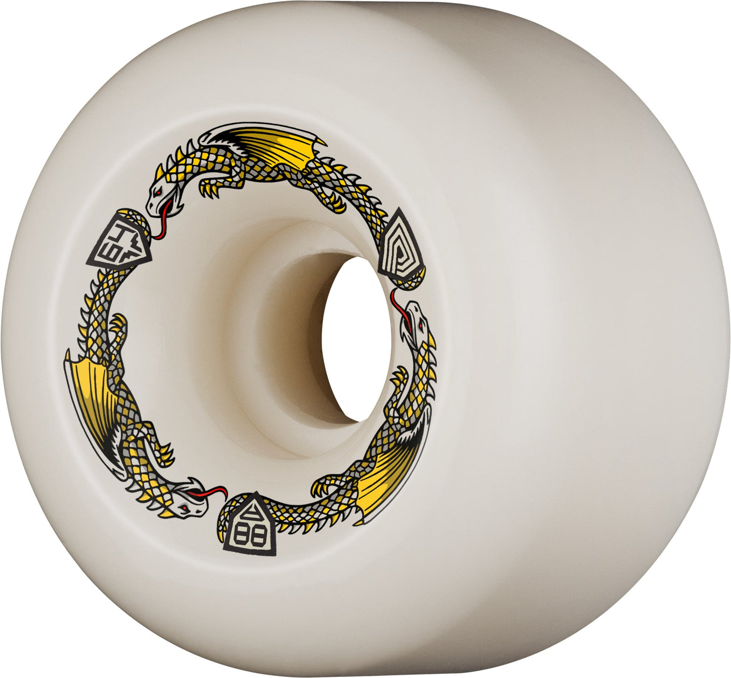 Powell Peralta Dragon Formula Wheels 64x40mm 88A - White (Set of 4)