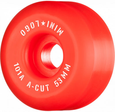Mini Logo Wheels A-Cut "2" 53mm 101a - Red (Set of 4) - X747X