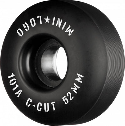 Mini Logo Wheels C-Cut "2" 52mm 101a - Black (Set of 4) - X747X