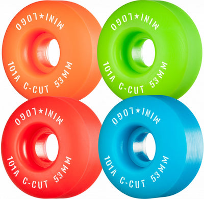 Mini Logo Wheels C-Cut "2" 53mm 101a - Assorted (Set of 4) - X747X