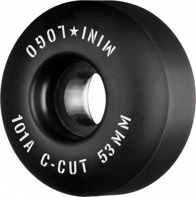 Mini Logo Wheels C-Cut "2" 53mm 101a - Black (Set of 4) - X747X