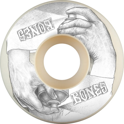 Bones X-Formula Spraying Hands V1 Standard 52mm 97a Wheels - White (Set of 4) - X747X