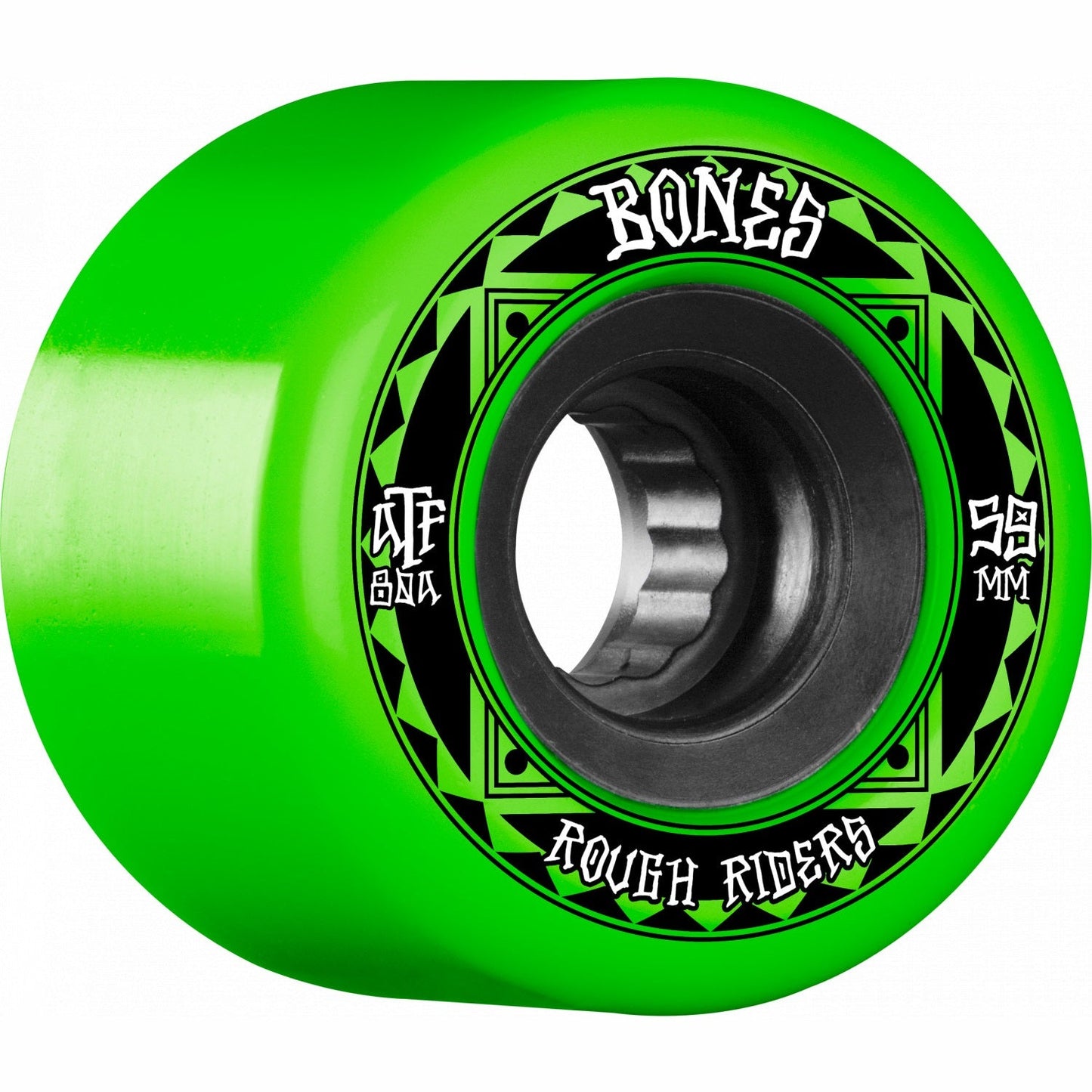 Bones ATF Rough Rider Runners 59mm 80a Wheels - Geen (Set of 4)