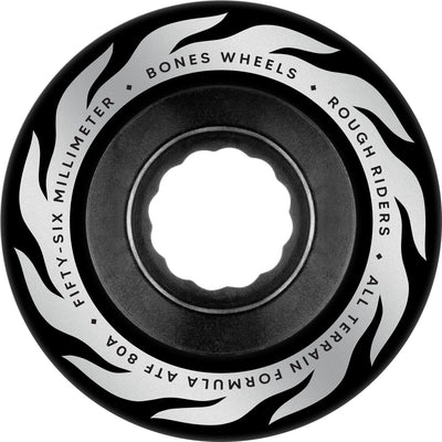 Bones ATF Rough Rider Eternal Flame 56mm 80a Wheels - Black (Set of 4) - X747X