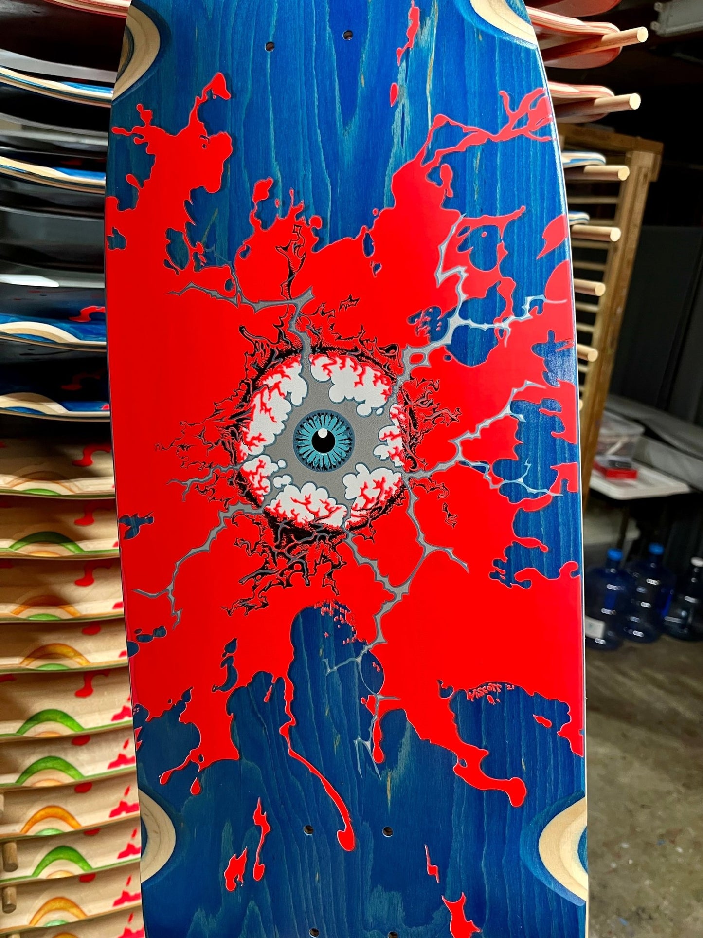 Electric Eye Limited Edition Deck 10”x30” HAND - PAINTED (1 of 5) - X747X