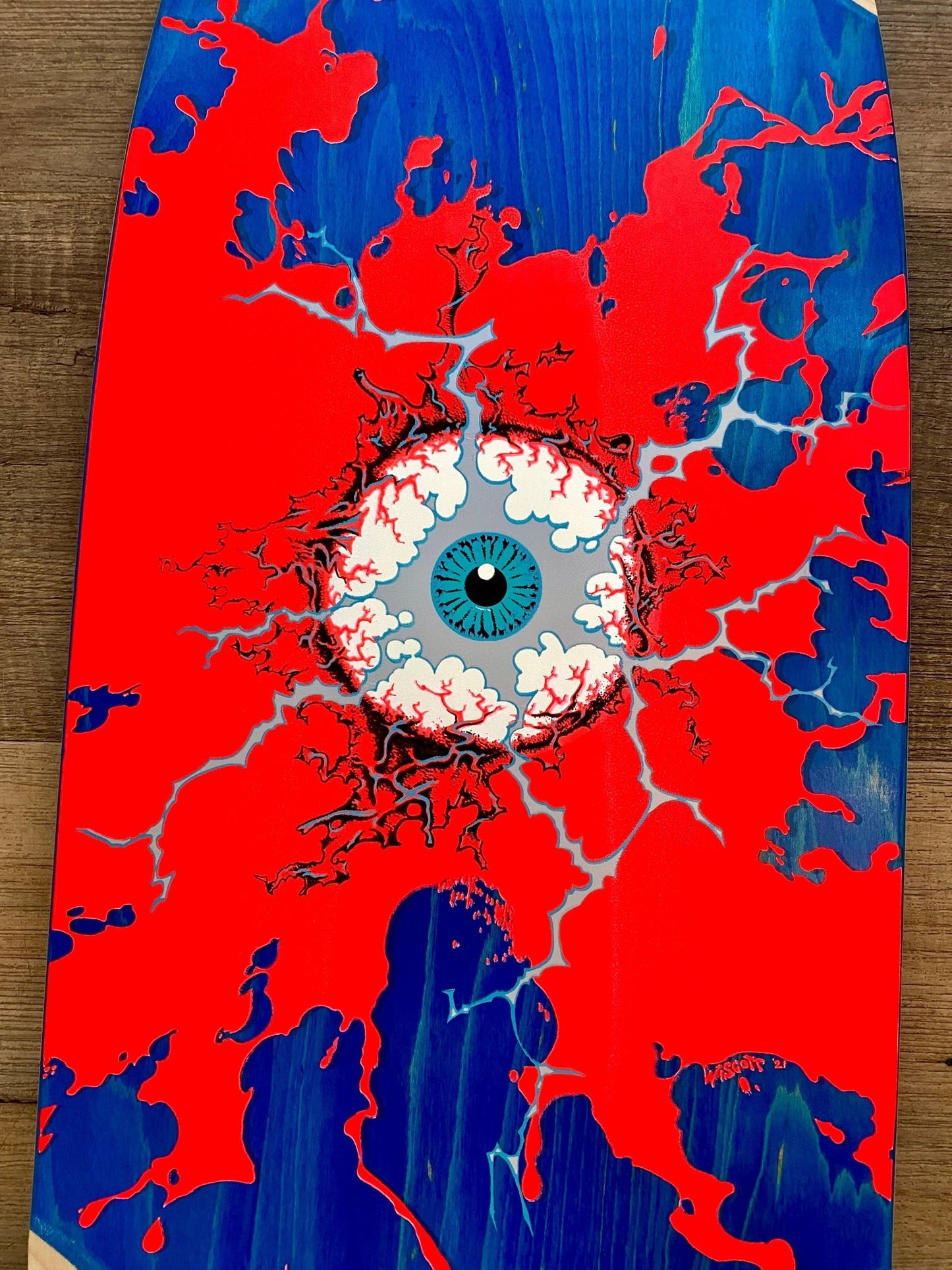 Electric Eye Limited Edition Deck 10”x30” HAND - PAINTED (1 of 5) - X747X