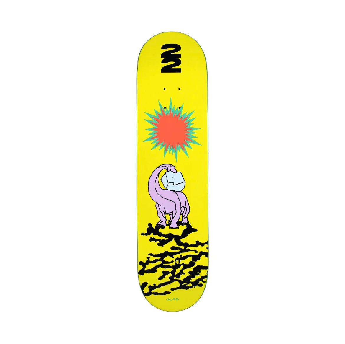Quasi Dino Skateboard Deck - 8.0″ Yellow