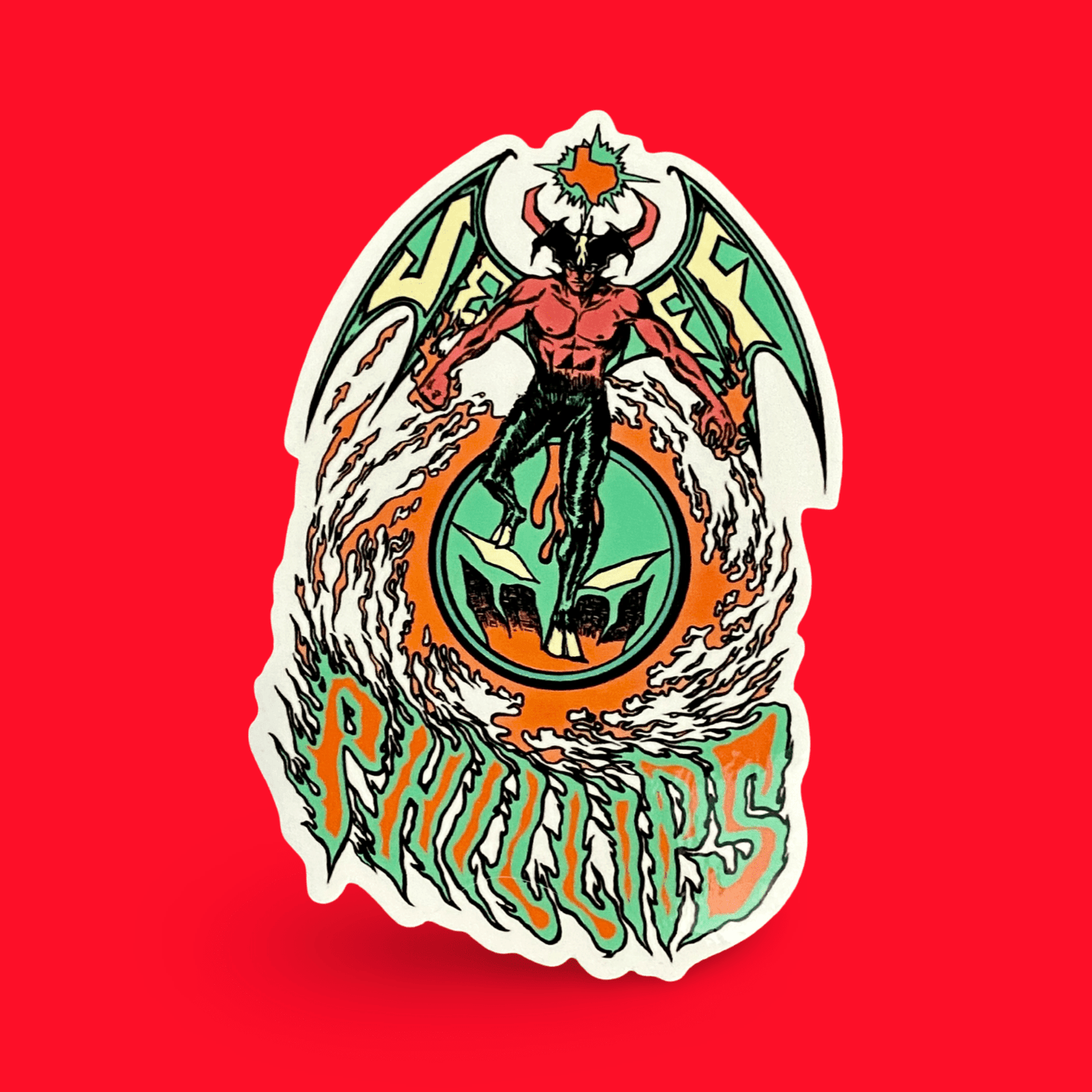 Jeff Phillips Devil Man Sticker 3.7" - X747X