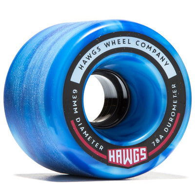Hawgs Fatty Wheels 63mm 78a - Sky Blue Swirl (Set of 4) - X747X
