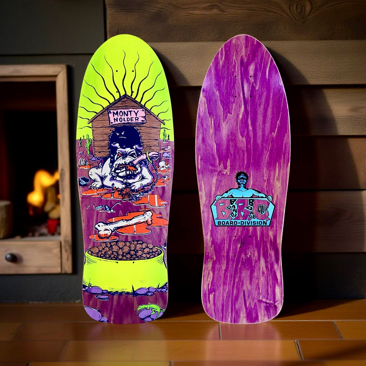 Monty Nolder Bulldog 2 BBC Limited Edition Deck 10.25”x31” HAND - PAINTED (1 of 3) - X747X