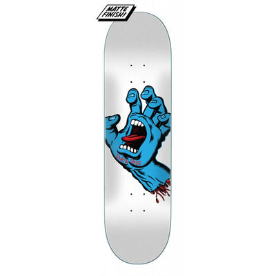 Santa Cruz Screaming Hand Skateboard Deck 8.25" - White/Blue - X747X