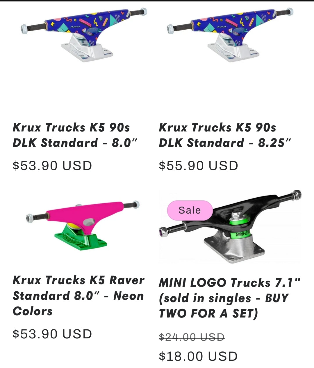 Skateboard Trucks - X747X