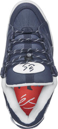 éS THE MUSKA NAVY WHITE SKATE SHOES - X747X
