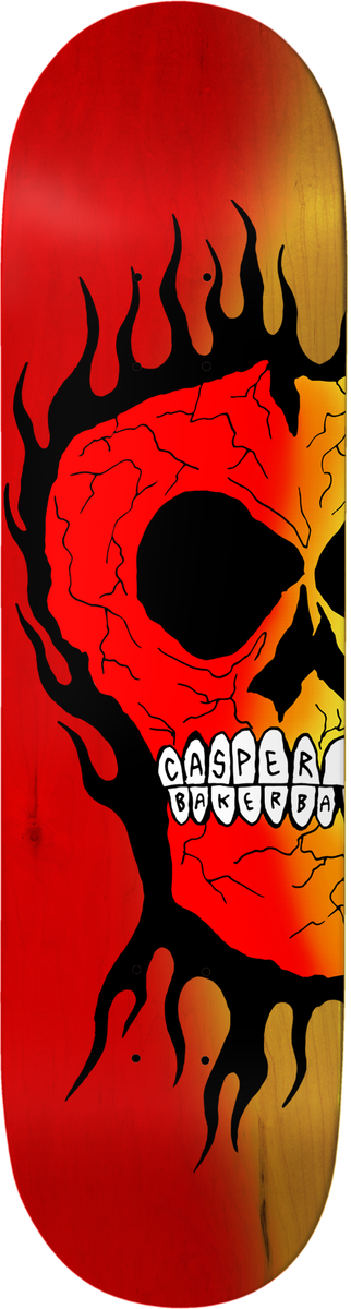 Baker Brooker Rasta Skull 8.5” (B2 Shape) Skateboard Deck - X747X