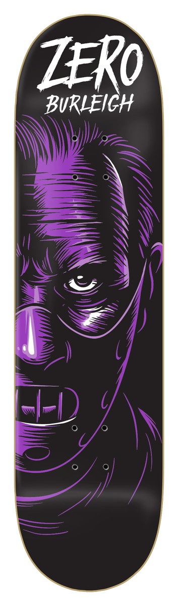 Zero Burleigh Fright Night 2 - Hannibal 8.5" Skateboard Deck - X747X