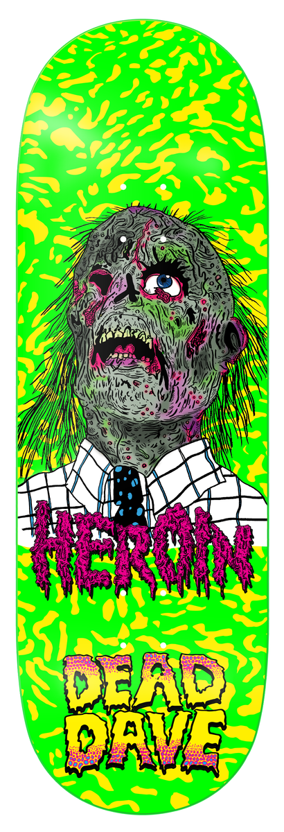 HEROIN Dead Dave Dead Head 10.125" SKATEBOARD DECK - X747X