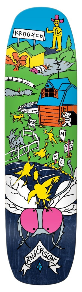 KROOKED MANDERSON THE YARD SHAPED DECK 8.50 SKATEBOARD DECK
