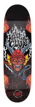 SANTA CRUZ x STRANGER THINGS HELLFIRE CLUB FLAMES 9" SKATEBOARD DECK - X747X