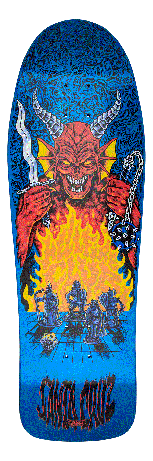 SANTA CRUZ x STRANGER THINGS KNOX HELLFIRE PIT 10.07" SKATEBOARD DECK - X747X