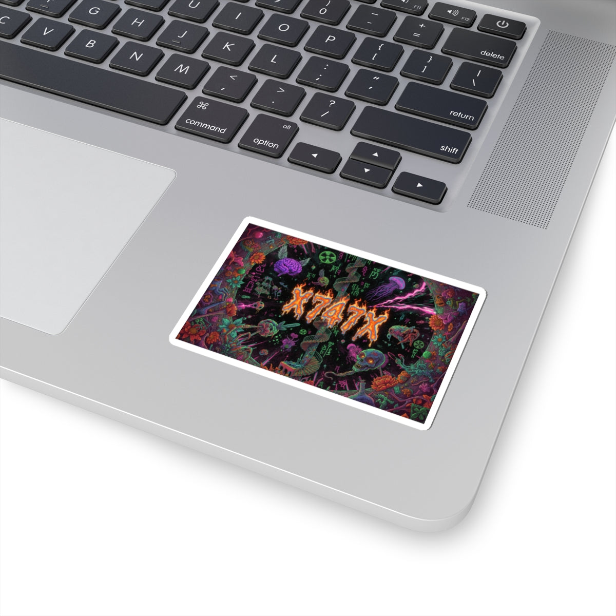 X747X Neon Horror Sticker