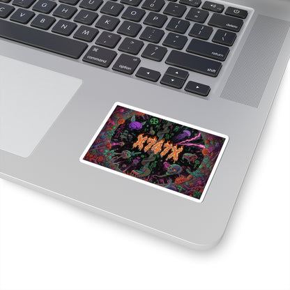 X747X Neon Horror Sticker