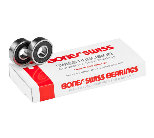 Bones Swiss Skateboard Bearings (Set of 8) - X747X