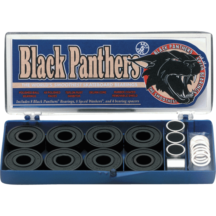 Shorty's Black Panthers ABEC-5 Bearings (Set of 8)