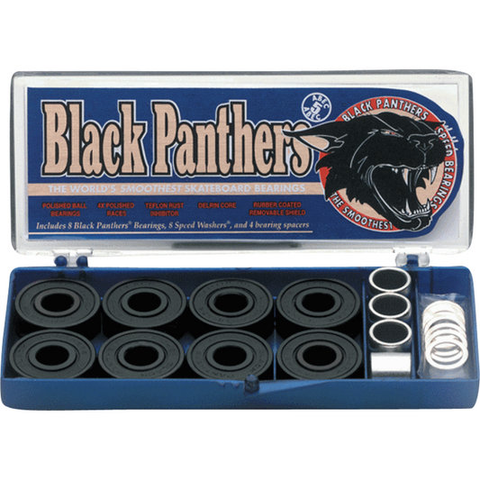 Shorty's Black Panthers ABEC-5 Bearings (Set of 8)