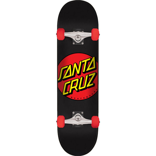 Santa Cruz Classic Dot Full Complete Skateboard - 8.0" Black/Red