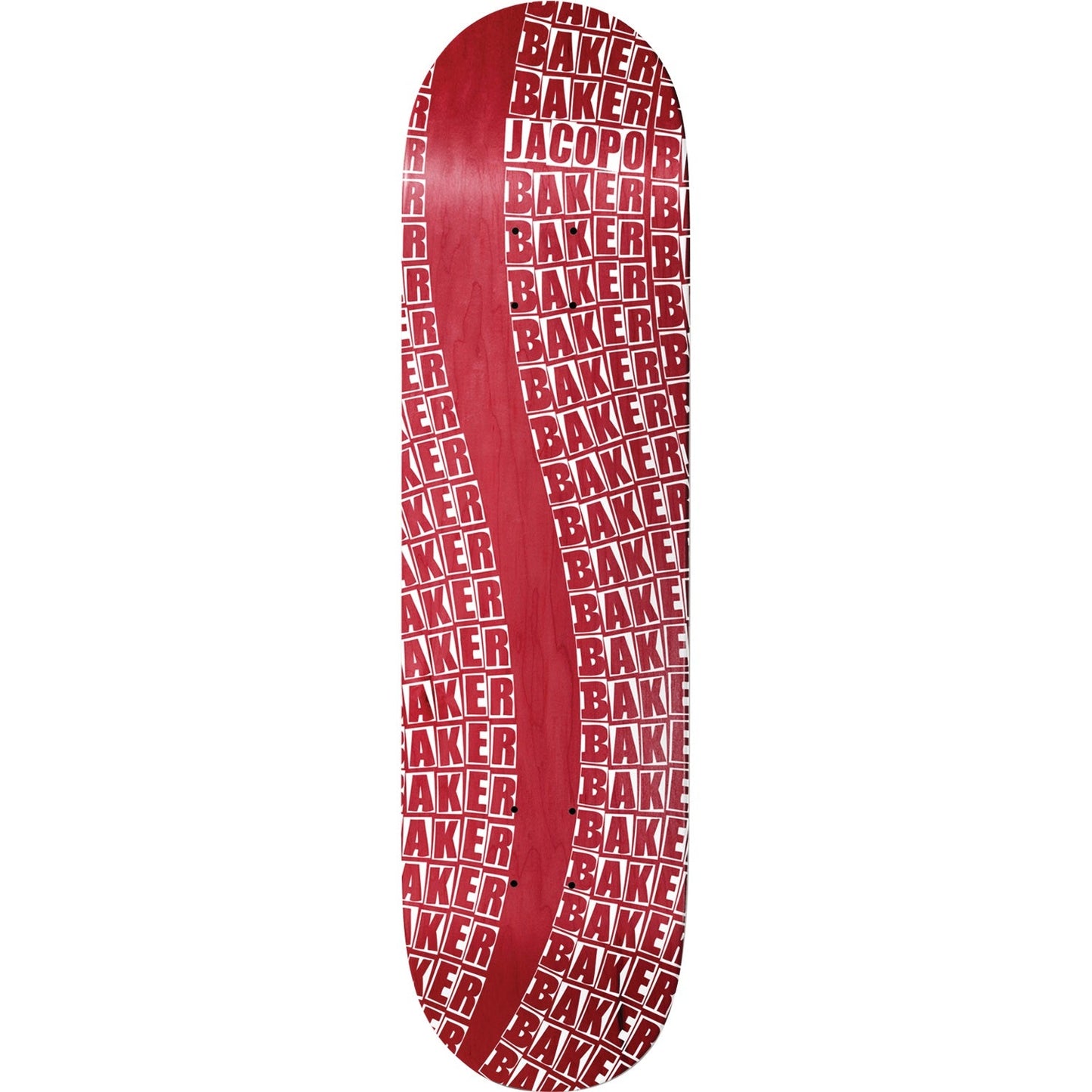 Baker Jacopo Carozzi Wavy Skateboard Deck - 8.125″ Red