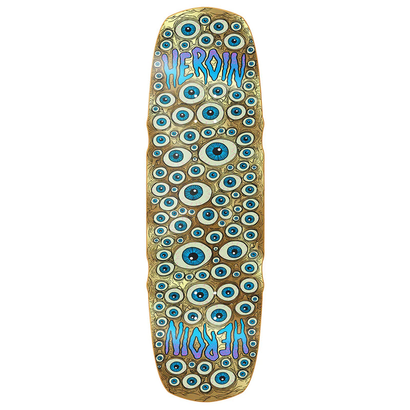 Heroin Seeing Double Mutated Gold Skateboard Deck - 9.5″