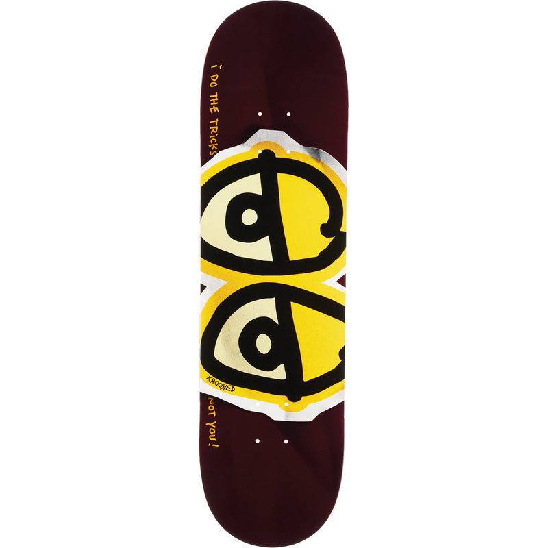 Krooked Eyes DBX Skateboard Deck - 8.5" Wine - X747X