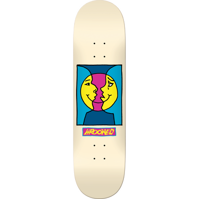 Krooked Moon Smile Skateboard Deck - 8.38″ Cream - X747X