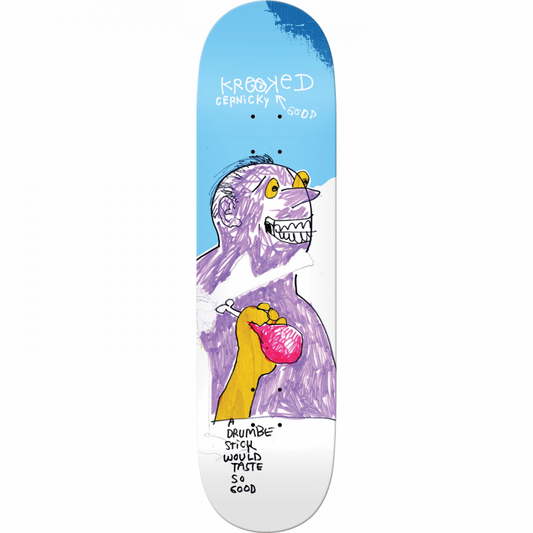 Krooked Cernicky Drumbe Stick Skateboard Deck - 8.25″