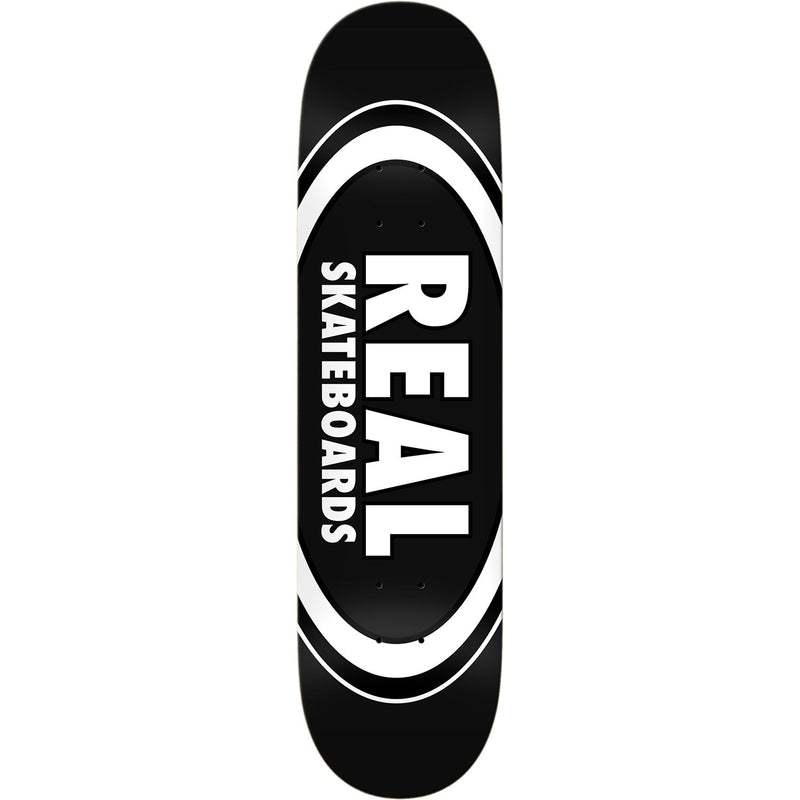Real Classic Oval Skateboard Deck - 8.25″ Black - X747X